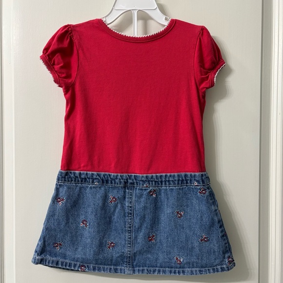Vintage Faded Glory Knit and Denim Dress size 4/4T - Picture 4 of 9